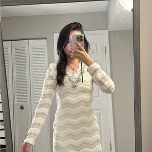 Elegant White Lace Dress